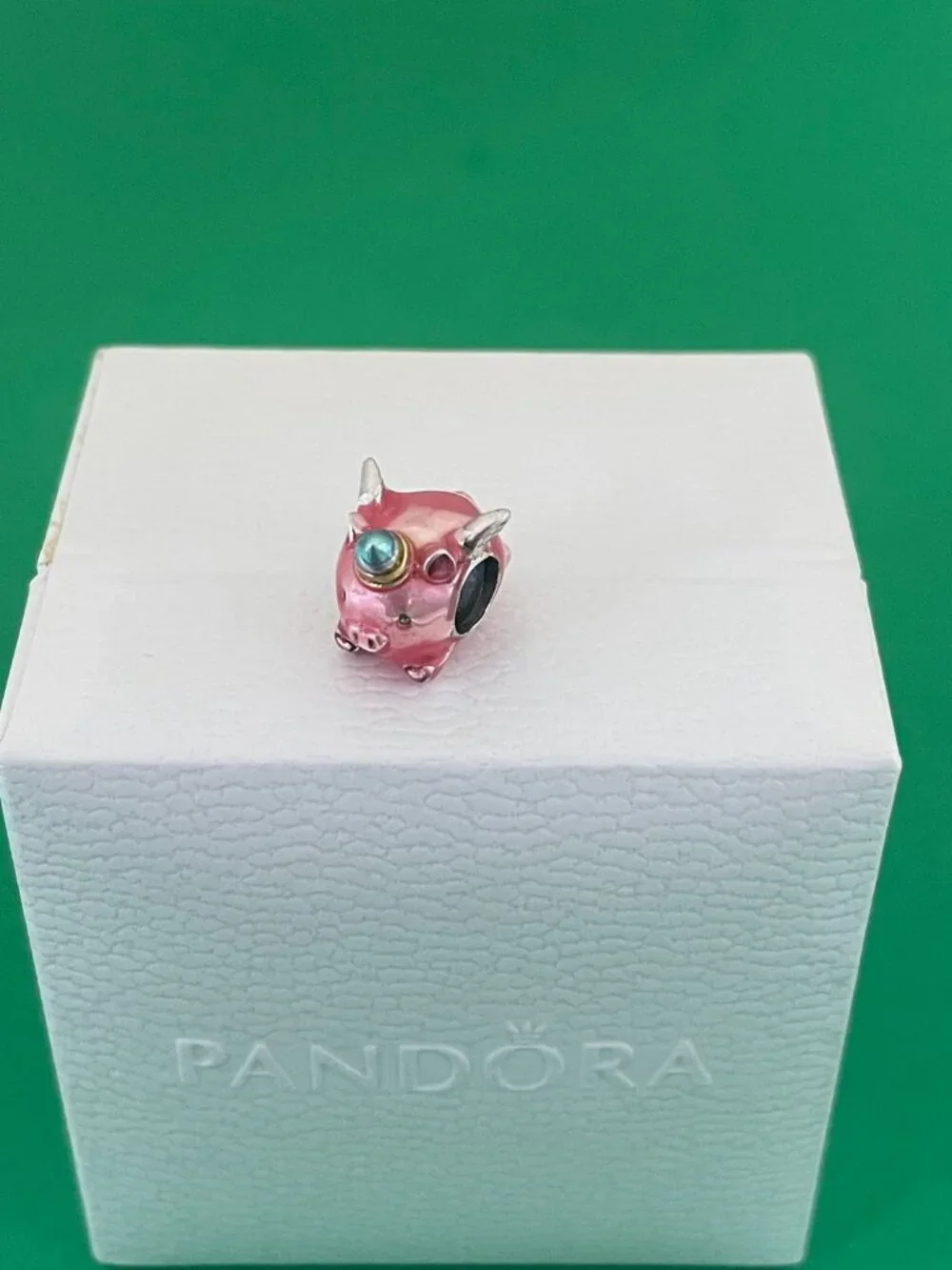 Pandora Flying Unicorn Pig Charm silver Charm - Picture 3 of 8